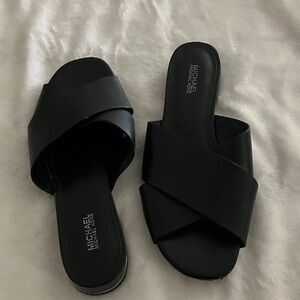 Michael Kors Black Slide Sandals for Women